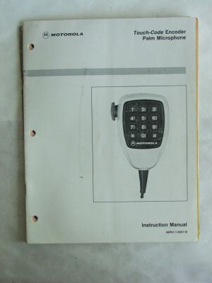 Motorola touch-code encoder palm microphone manual -ec 