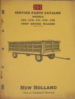 New 1959 holland crop drying wagons parts catalog