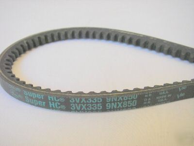New 3VX335, gates super hc molded notch drive belt, 