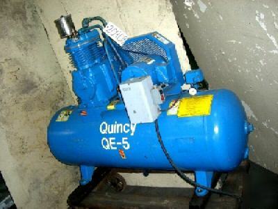 Quincy horizontal air compressor, 5 hp 1740 rpm (20408)