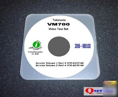 Tektronix tek VM700 vm 700 VOL1 + VOL2 manuals on cd 