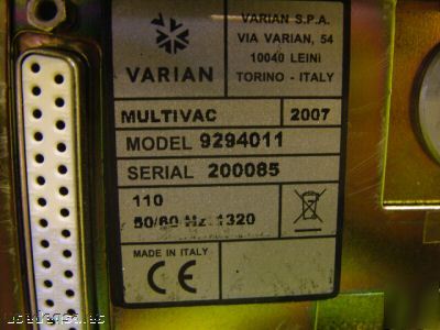 Varian multivac ion pump controller 9294011