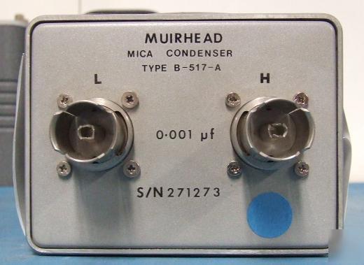 Muirhead mica condenser/CAPACITOR0.001UF b-517-a tested