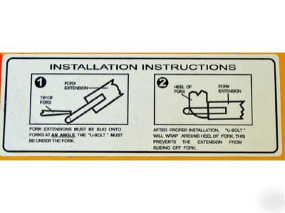 New forklift fork extensions steel 60