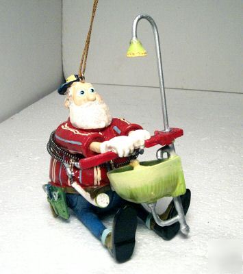 Santa plumber w wrench plumbing sink repair ornament