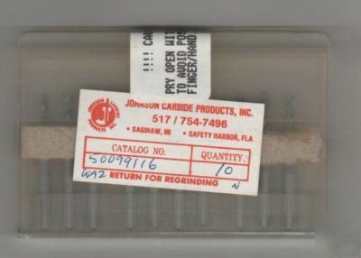 10 nip johnson carbide 5009-9116 drill bits