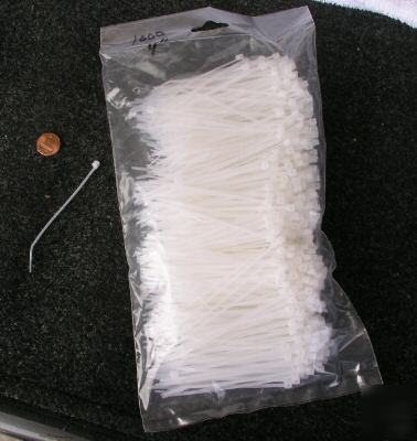 1000 - natural nylon zip wire ties 18LB 4