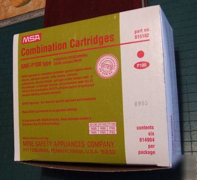  12 msa chemical cartridges filters gme P100 814904