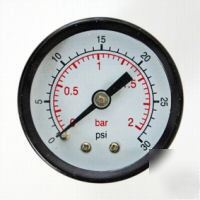 40MM pressure gauge rear entry 0-30 psi air and oil