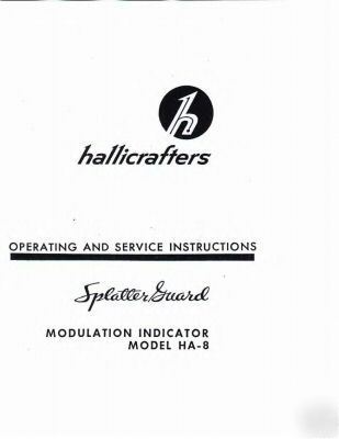 Hallicrafters ha-8 HA8 operation & service manual