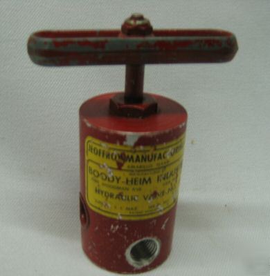 Hydraulic valve no 50 by boody-heim industries