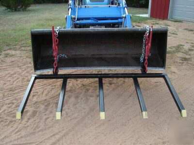 Loader forks bucket debris skid tractor pallet fork