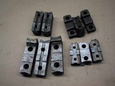 Lot large metal lathe chuck jaws top