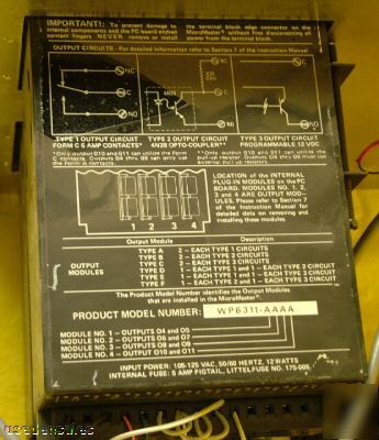 Micromaster controller model no. WP6311-aaaa