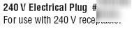 Miller 219516 240V electrical plug