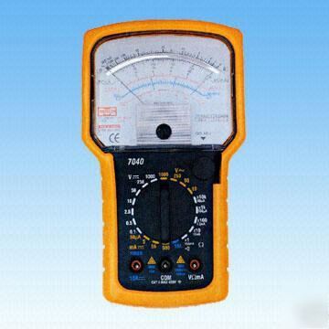 New mastech 7040 analog meter w/protective holster - 