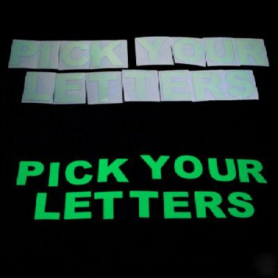 Pick 6 glow in the dark letters/numbers 1-3/4