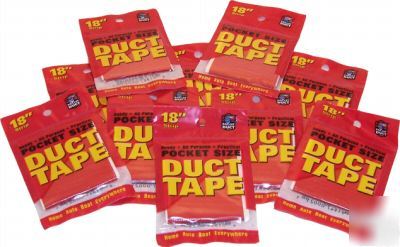 Pocket duct tape 10 packages red