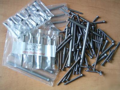Titanium screws, mix lot of approx. 100 screws
