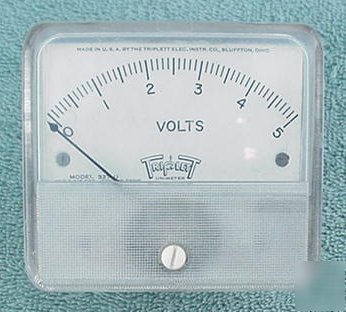 Triplett 327U panel meter analog 0 to 5 vdc