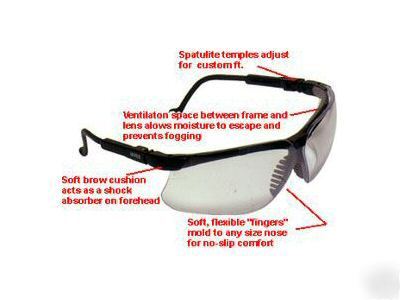 Uvex genesis clear/blue frame safety glasses 