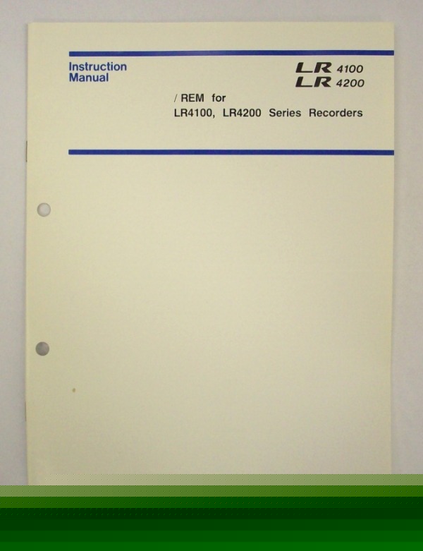 Yokogawa LR4100/LR4200 instruction manual - $5 shipping