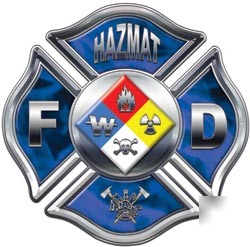 Firefighter hazmat decal reflective 12