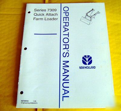 Ford nh 7309 series tractors loader operators manual