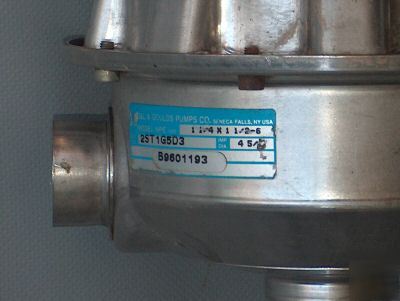 Goulds centrifugal wat pump 1 1/2 hp 1 1/4 x 1 1/2 - 6 