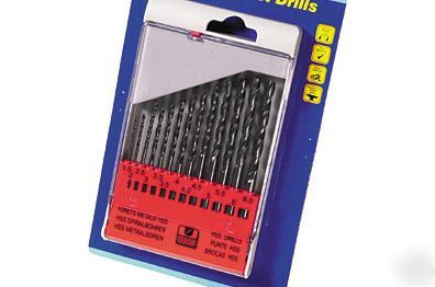 13 piece high speed steel (hss) drill bits set.