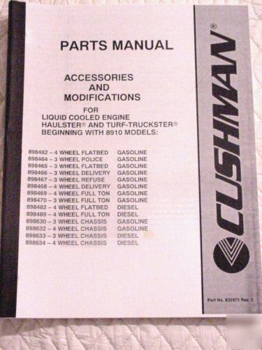 #3 cushman haulster & truckster parts manual mint 