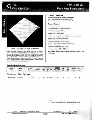 1850-1990 mhz antenna 20DBI