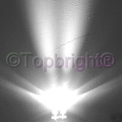 500X ultrabright white led 5MM 40,000MCD free r&s/h