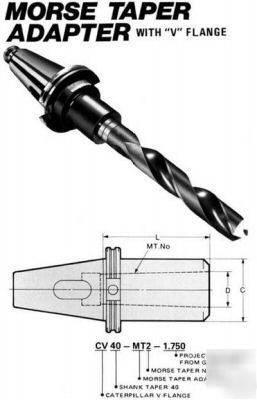 Bt 35 morse taper #2 adapter tool holder 2.25