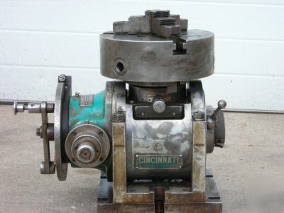 Cincinnati univ. dividing head with 10'' cushman chuck