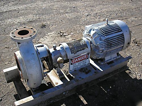 Goulds 3196 4X6-13 centrifugal pump w/ 40HP tefc motor 