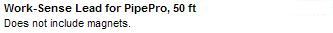 Miller 195397 work-sense lead for pipepro, 50 ft