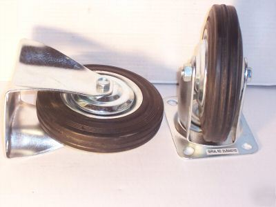 New 4 6 '' swivel caster rubber wheels 