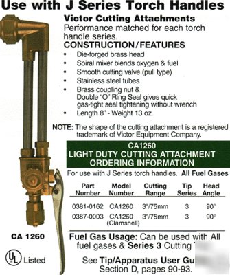 New victor cutting torch ca 1260 attachment w/ tip 