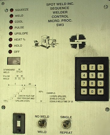 Spot weld inc, spi sequence welder control micro. proc.