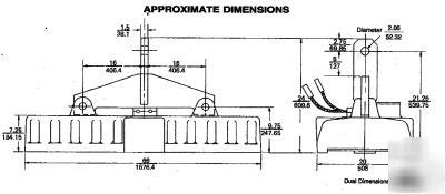 Square d plate handling magnet class 6813 3PH 66X22