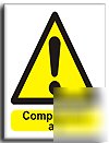 Compressed air sign-adh.vinyl-200X250MM(wa-068-ae)