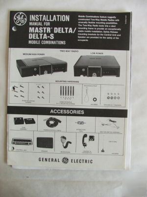General electric mastr delta/delta-s manual lbi-31031E 