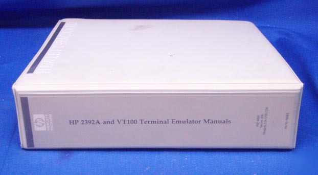 Hp 2392A & VT100 terminal emulator manual
