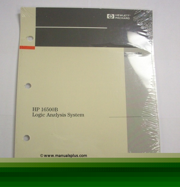 Hp 16500B logic analysis system set up manual - $5 ship