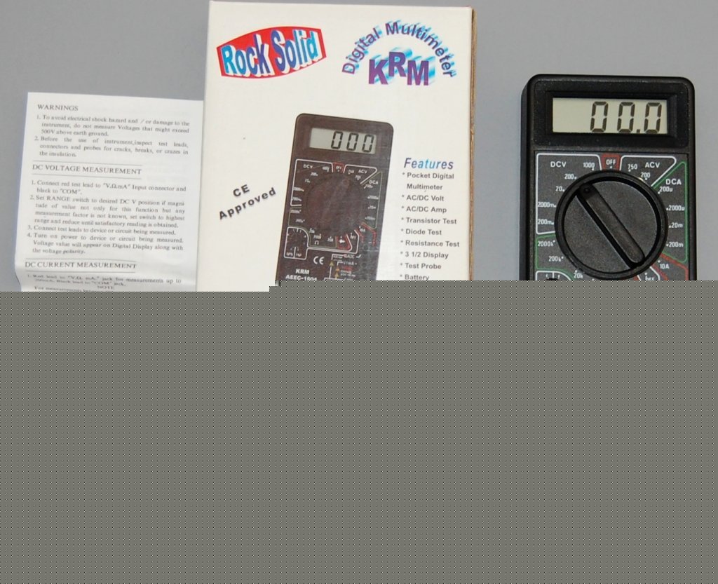 New 3 1/2 digit lcd - basic pocket digital multimeter 