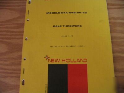 New holland 54A-54B-58-62 bale throwers parts catalog