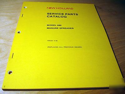 New holland 680 manure spreader parts manual nh