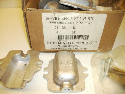 Romex/wire/cable service sill plate aluminum NEW15 pc.