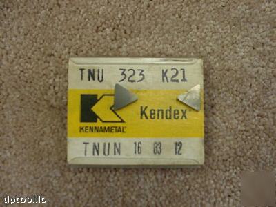10PC tnu 323 grade K21 kennametal inserts